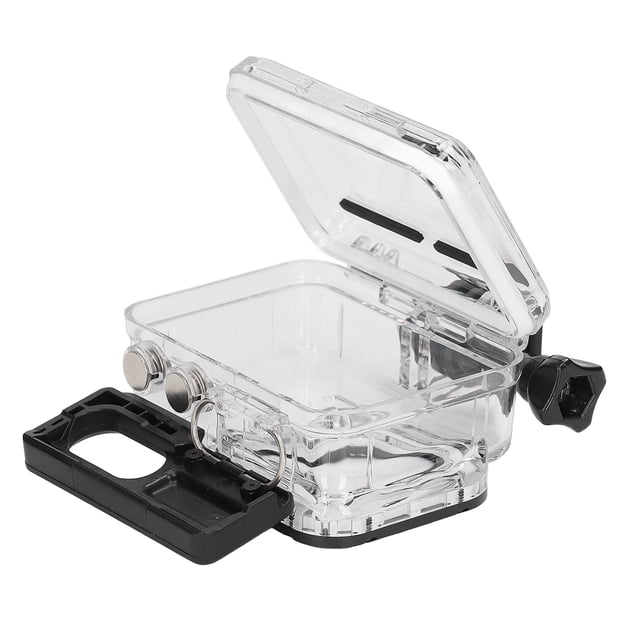 Action Camera Waterproof Housing, Camera Underwater Protective Case Precise Size 1/4in Screw Hole Hard 197ft Depth For ONE RS