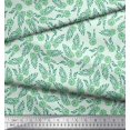 thumbnail image 2 of Soimoi Polyester Crepe Fabric Leaves & Floral Block Print Fabric by The Yard 42 Inch Wide, 2 of 3