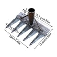thumbnail image 3 of Multifunctional Garden Hoe, Weeding Tool, Digging Spade, Planting Shovel, Soil Loosening Tool, Vegetable Gardening Tool, Flower Bed Tool, Agricultural Steel Rake, Durable Gardening Tool, 3 of 5