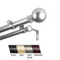 thumbnail image 1 of Central Design 100-01-665-D Globus 1 Po Tringle à Rideaux Double, 66-120 Po - Nickel Satiné, 1 of 1
