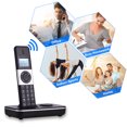 thumbnail image 3 of Bisofice D1002 US Plug 100-240V Digital Cordless Phone with 3-Line LCD, 5 Handset Registration, 3-Way Conference Calling, 16-Language Menu, 50-Entry Phone Book, Call Transfer & Intercom, 2, 3 of 6