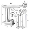 thumbnail image 2 of Metal Meat Food Grinder Attachment Kit Grinder; Food Tray Pusher; Tray Pusher Tubes Replacement for KitchenAid Stand Mixer, 2 of 9