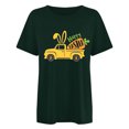 thumbnail image 4 of RKSTN Hauts Grande Taille pour Femmes 2024 Mode d'Été Col Rond T-shirt à Manches Courtes Décontracté Ample Blouse Imprimée Graphique de Voiture de Pâques Hauts, 4 of 4