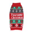 thumbnail image 1 of Chandail Flocon de Neige P.a.w Chat d'Halloween Rouge Noir Vert Couleurs Cla.sh Col Rabattu pour Chiens de Compagnie, 1 of 3