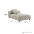 thumbnail image 4 of Chaise Longue Modulable Sans Accoudoirs en Tissu Rembourré Solace en Lin, 4 of 10