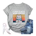 thumbnail image 1 of LUOGENLI T-shirts pour Femme pour Femmes Mode Décontractée Imprimé Col Rond Manches Courtes T-Shirt Haut T-shirts pour Femmes T-shirts Graphiques TTG Grande Taille Saint-Valentin Gris TTTTG, 1 of 2