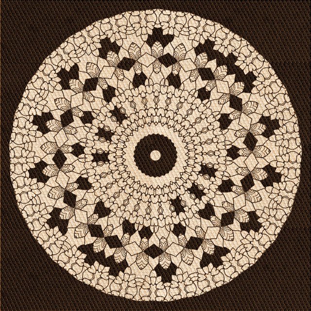 Ahgly Tapis d'Intérieur Lavable en Machine Carré Transitionnel Noir Brun, 8 Pieds Carré