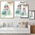 thumbnail image 4 of Designart Cute Christmas Llama In Santa Hat Children's Art Floating Frame Wall Art, 4 of 4