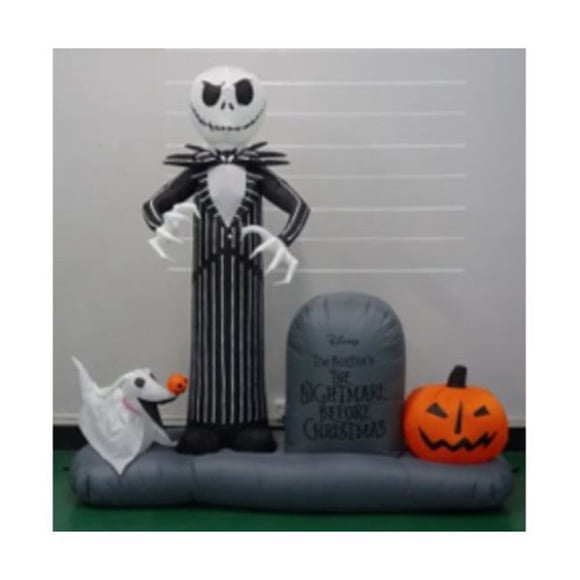 Airblown Inflatables G08 227161X 6.2 x 6.5 ft. Disney Jack Skellington Halloween Town Scene, Multi Color