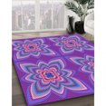 thumbnail image 3 of Ahgly Company Machine Washable Indoor Rectangle Transitional Purple Area Rugs, 5' x 7', 3 of 7