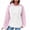 Pink, variant on ZMFXJPE Plus Size Sweatshirts Women's Sweat Shirts Womens Lightweight Hoodie Sweater Women Women's Clothes Sweater Sweatshirt Women(Black,M)