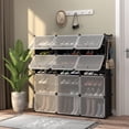 thumbnail image 2 of Costway Portable Shoe Rack Organizer 12-Cube 48 Pair Shoe Shelf Storage Cabinet w/Hook, 2 of 10