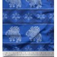 thumbnail image 1 of Soimoi Cotton Cambric Fabric Floral & Elephant Block Print Sewing Fabric Yard 42 Inch Wide, 1 of 3