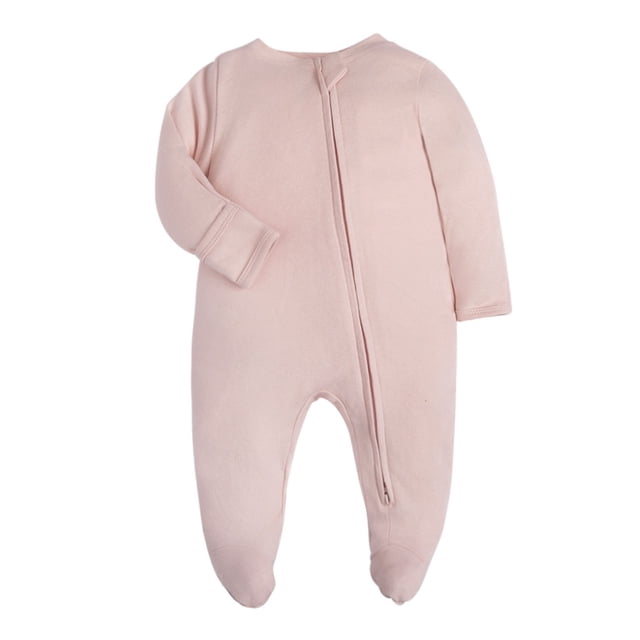 MeetoTime Baby Boys Girls Solid Color Long Sleeve Round Neck Jumpsuit Summer Newborn Infant Long Rompers