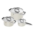 thumbnail image 1 of ZWILLING Pure Cookware Set, 6 Piece 18/10 Stainless Steel, Ivory-White, 1 of 7
