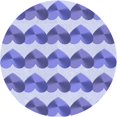 thumbnail image 1 of Ahgly Company Tapis Rond Lavable en Machine Intérieur Transitionnel Bleu Ange, 4 Pieds Rond, 1 of 7