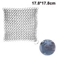thumbnail image 1 of Cast Iron Cleaner Chain Mail Scrubber,Premium 316 Stainless Steel Chainmail Scrubber, 1 of 4