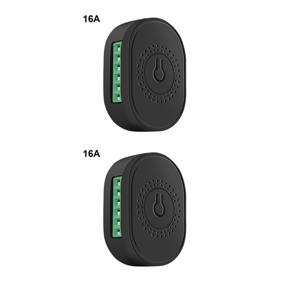 Guardoinrt Tuya WiFi Interrupteur Intelligent Lumière 16A Module 2 Voies Bricolage Marche Arrêt Peut Minuterie Contrôle Interrupteur Sans Fil pour Noir 16A 2Ensemble
