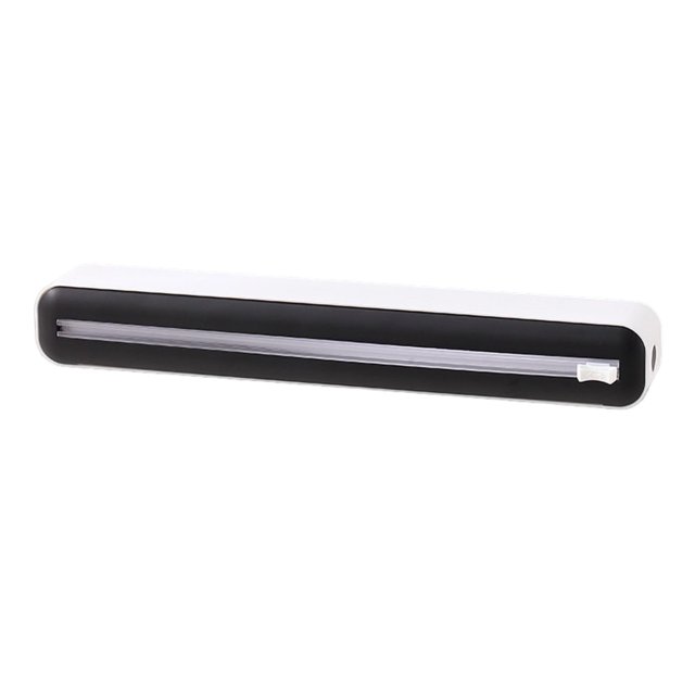 Visland Plastic Wrap Dispenser with Slide Cutter Adjustable 2-In-1 Food Cling Wrap Film Roll Holder Cutting Tools Kitchen Gadgets