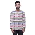 thumbnail image 1 of Atasi Kurta Courte Décontractée à Manches Longues en Coton Imprimé pour Hommes Tenue d'Été, 1 of 1