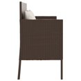 thumbnail image 3 of vidaXL Banc de Jardin avec Coussins en Rotin Poly Brun, 3 of 5