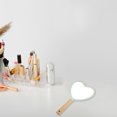 thumbnail image 3 of Unique Bargains Portable Heart Shaped Wood Handle Vanity Makeup Mirror Handheld Cosmetic Mirror Green, 3 of 7