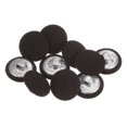 thumbnail image 1 of Unique Bargains 10pcs 24L Fabric Cloth Covered Button 15mm Round Metal Shank Sewing Buttons for Suits Dress Blouses, Brown, 1 of 5