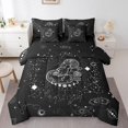 thumbnail image 1 of YST Psychedelic Galaxy Comforter Set Constellations Bedding Set, 7 Count, Black and White, 1 of 4