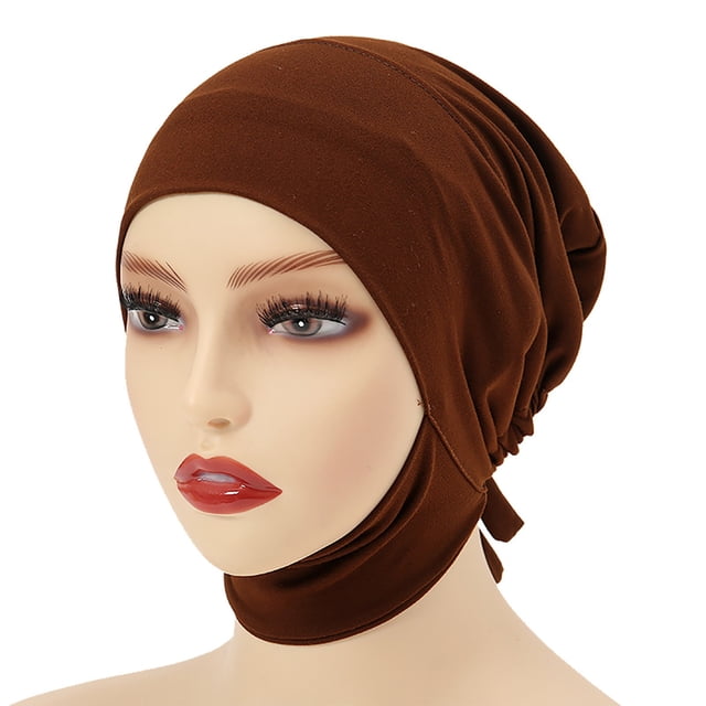 Chapeau de Tête Décontracté Uni pour Femmes, Casquette, Couvre-Chef, Enveloppe, Couvre-Chef, Turban Musulman