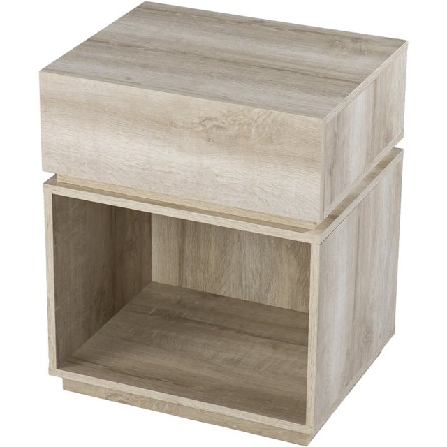 SEI Meubles Mortayne Table d'Appoint en Bois en Chêne Lavé Blanc