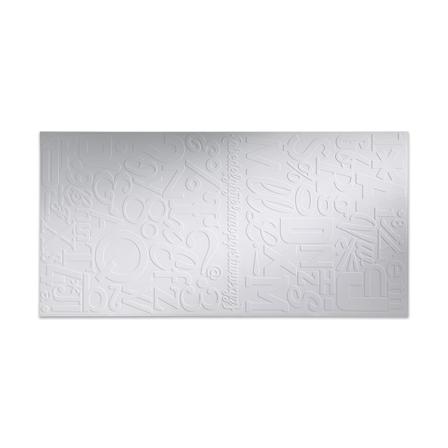 Fasade Panneau Mural Alphabet Blanc Mat 4 Pieds x 8 Pieds