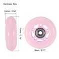 thumbnail image 2 of Unique Bargains Inline Skate Wheels with Bearings 82A Skate Replacement, Light Pink 8 Pack, 2 of 5