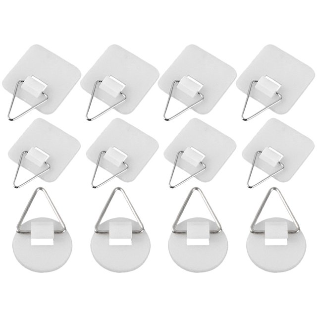 60 pcs Adhesive Plate Hooks Picture Frame Hooks Sticky Plate Wall Hooks Photo Frame Hooks