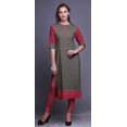 thumbnail image 2 of Bimba Robes Tuniques Droites pour Femmes Kurta d'Été Imprimée, 2 of 6