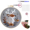 thumbnail image 2 of Christmas Embroidery Kit With Embroidery Hoop Easy Embroidery Kit For Beginners And Adults Full Embroidery Hoop Kit With Needles And Thread Included Diy Crafts for Girls Diy Crafts for Adults, 2 of 4