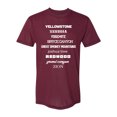 thumbnail image 1 of GOC Parcs Nationaux USA-Made Tri-Blend T-Shirt - Tri-Cranberry - Police Blanche - M, 1 of 1