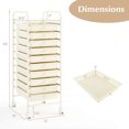 thumbnail image 3 of Costway 10 Drawer Rolling Storage Cart Scrapbook Paper Office School Organizer White, 3 of 10