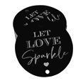 thumbnail image 1 of Inkdotpot Real Silver Foil Let Love Sparkle Wedding Tags Favor Hang Paper Tags 100 Pieces, 1 of 6
