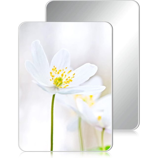 HAHDAXIA 2 Pcs Magnetic Locker Mirror Small Real Glass Mirror for School Locker Rectangular Locker Accessories Magnetic Makeup Mirror for Girls Bathroom Household Refrigerator Office Cabinet