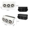 thumbnail image 4 of 3-Fan Car Exhaust Fan USB & Solar Powered Air Circulation Fan Ventilator Silent Air Vent Cooler Automotive Radiator Cooling Fan with Independent Switch, 4 of 7
