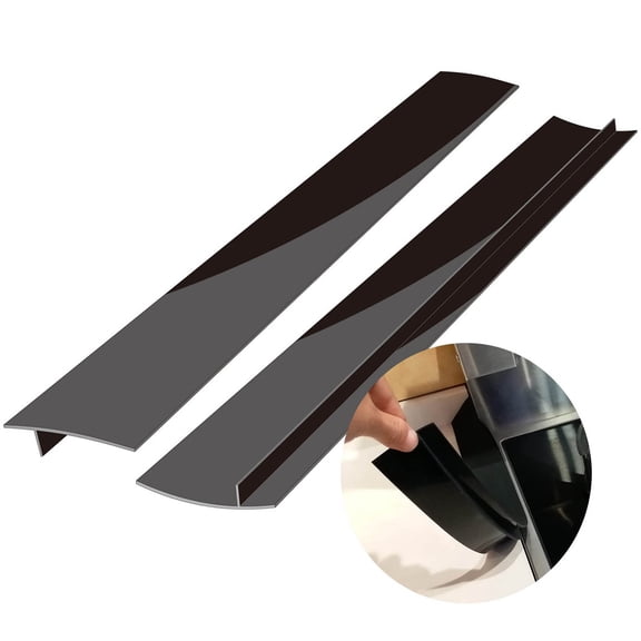 25 Inch Kitchen Stove Counter Side Seam Cover, Food-Grade Silicone Gap Stopper, Heat-Resistant Stove Gap Filler, Trimmable Counter Gap Sealer, Leakproof