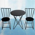 thumbnail image 3 of 1:6 Scale Outdoor Table Chair Set Miniature Garden Furniture Decor Black, 3 of 8