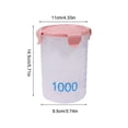 thumbnail image 2 of Bocaux de Rangement Ronds Gradués Bocaux Scellés Bocaux en Plastique pour Cuisine avec Couvercles Bocaux à Collation Bocaux de Rangement pour Grains Bocaux de Rangement Bocaux pour Yogourt Fromage Bocaux à Gâteau, 2 of 6