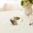 thumbnail image 1 of Ceramic Coffee Mug Breakfast Mug Coffee Mug with Flower for Hotel Office Bar Violet, 1 of 8