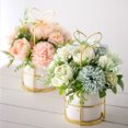 thumbnail image 4 of mmirethe Fake Peony Silk Hydrangea Flower Realistic Appearance Artificial Flowers With Vase Simulation Flower Set Low Maintenance Pinellia Pink 1Set, 4 of 6