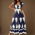 thumbnail image 1 of Ovzne Robes pour Femmes 2025 Robe Femme Robe Décontractée de Plage pour Femmes Robe à Imprimé de Vacances Robe Grande Taille Robe Imprimée Liquidation, 1 of 7