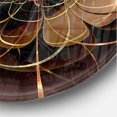thumbnail image 3 of Designart « Motif de Fleurs Fractales Rouge Or Foncé » Horloge Murale Moderne, 3 of 6
