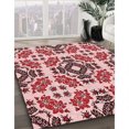 thumbnail image 3 of Ahgly Company Machine Washable Indoor Rectangle Transitional Deep Rose Pink Area Rugs, 3' x 5', 3 of 7