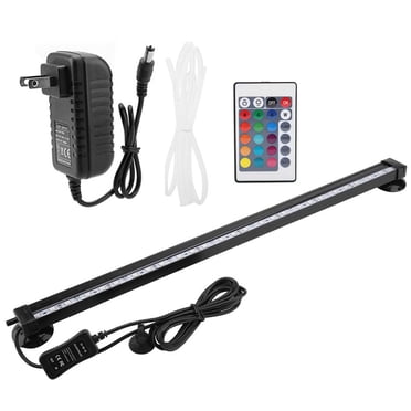 Qiilu Fish Tank Light, RC Tank Light,Fish Tank Bubble Light Underwater Led Light with Remote Control Aquarium Light Kit