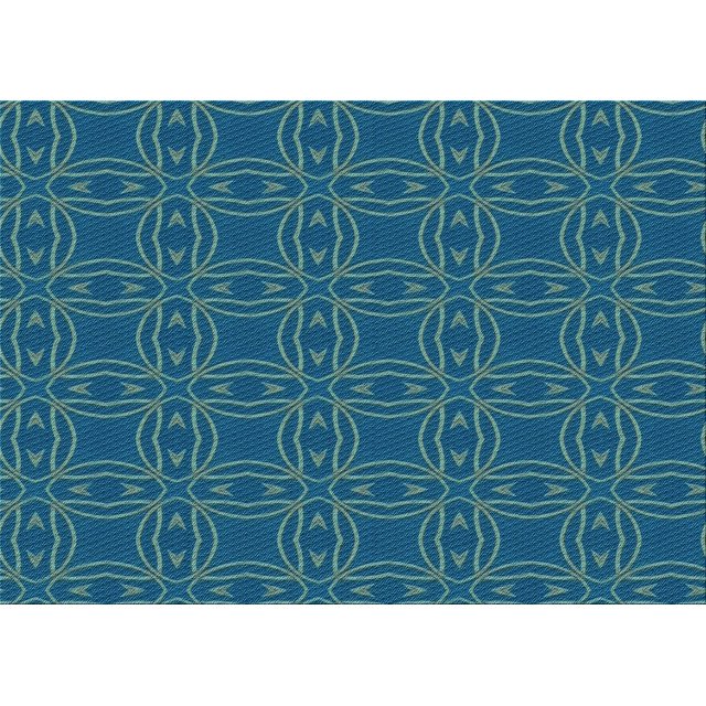 Ahgly Company Machine Washable Indoor Rectangle Transitional Blueberry Blue Area Rugs, 7' x 10'